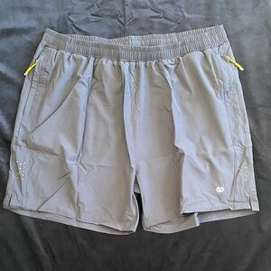 Men's Athletic Shorts with Yellow Accents